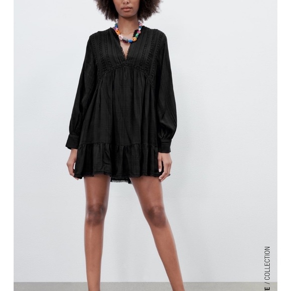 Zara TEXTURED WEAVE DRESS​ - Picture 2 of 5